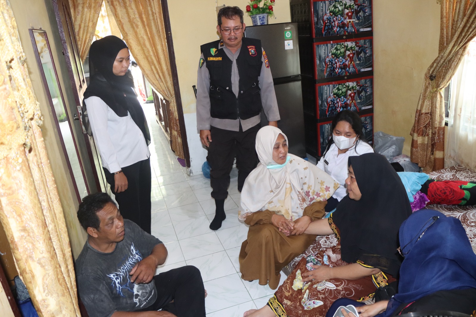 Polres Sergai Melakukan Trauma Healing Bagi Keluarga Korban Penembakan