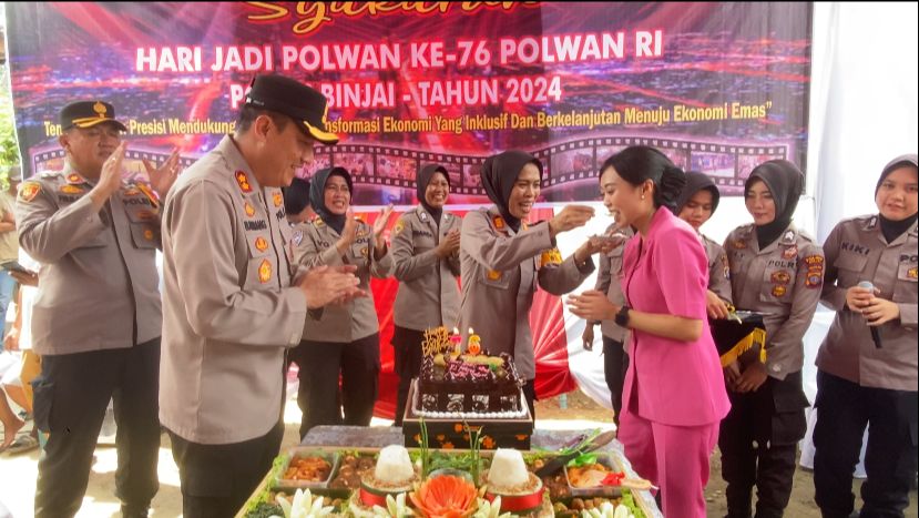 Hari Jadi Ke-76, Polwan RI Polres Binjai Menggelar Syukuran Bersama Masyarakat
