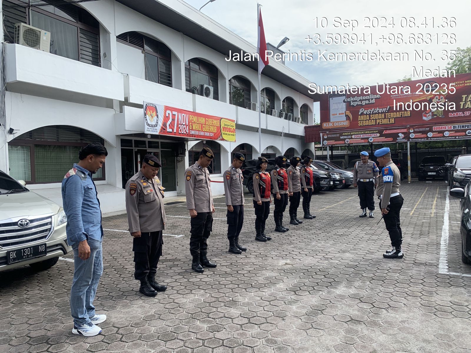 Polda Sumut Perketat Pengamanan Jelang Pilkada di Kantor KPU dan Bawaslu