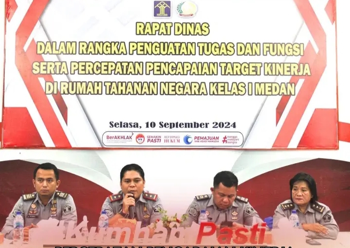 Rutan Kelas I Medan Kumham Sumut Melaksanakan Rapat Dinas, Untuk Percepatan Pencapaian Kinerja