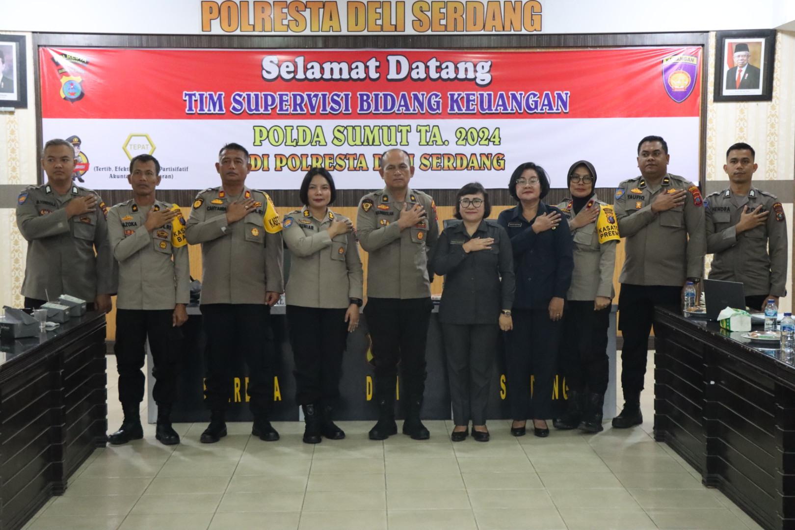 Polresta Deli Serdang Terima Kunjungan Tim Supervisi Bidang Keuangan Polda Sumut