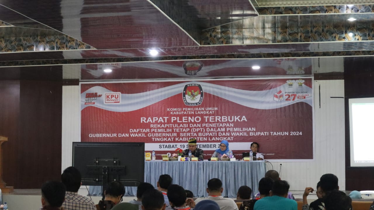 Polres Langkat Pengamanan Rapat Pleno Terbuka Rekapitulasi Dan Penetapan DPT Pilkada Serentak 2024 Kabupaten Langkat