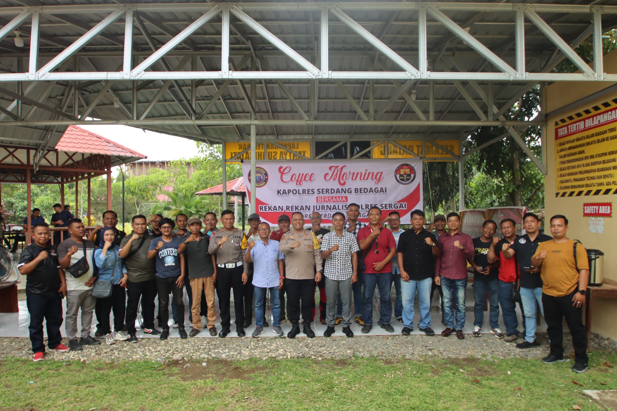 Coffee Morning Kapolres Sergai AKBP Jhon Sitepu, Bersama Rekan Jurnalis Polres Sergai