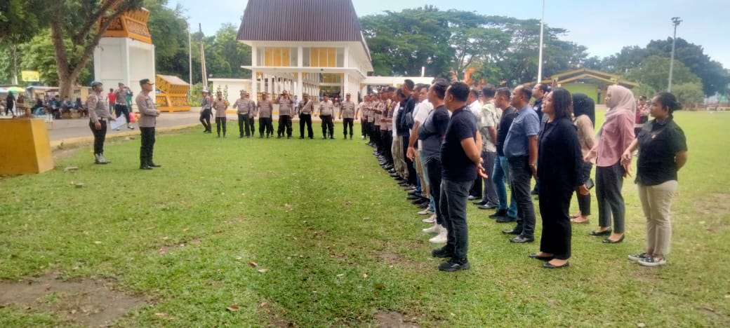 Polres Binjai Amankan Pelaksanaan Deklarasi Damai Pemilu Tahun 2024
