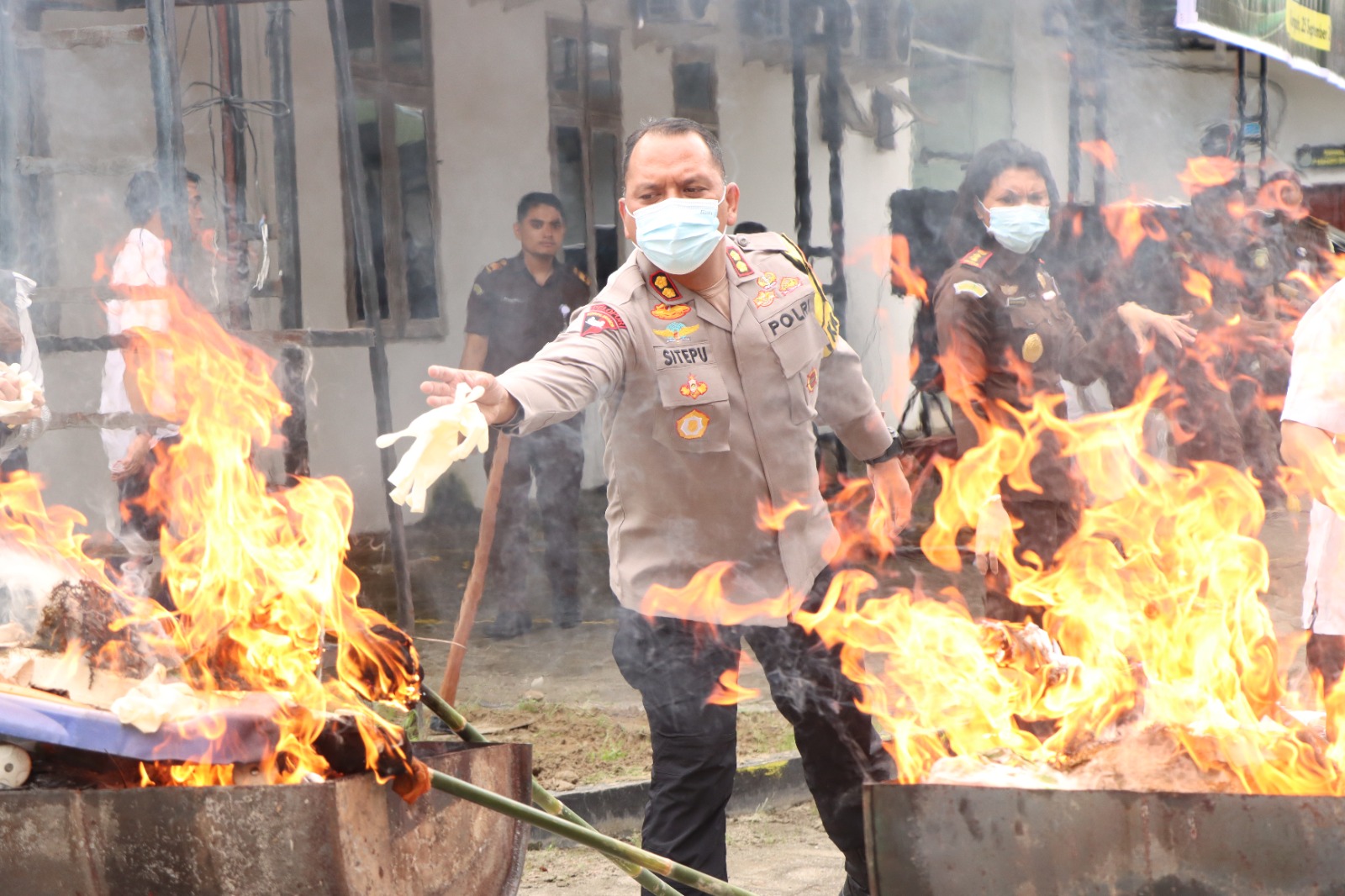 Kapolres Sergai Menghadiri Kegiatan Pemusnahan BB di Kejaksaan Negeri Sergai