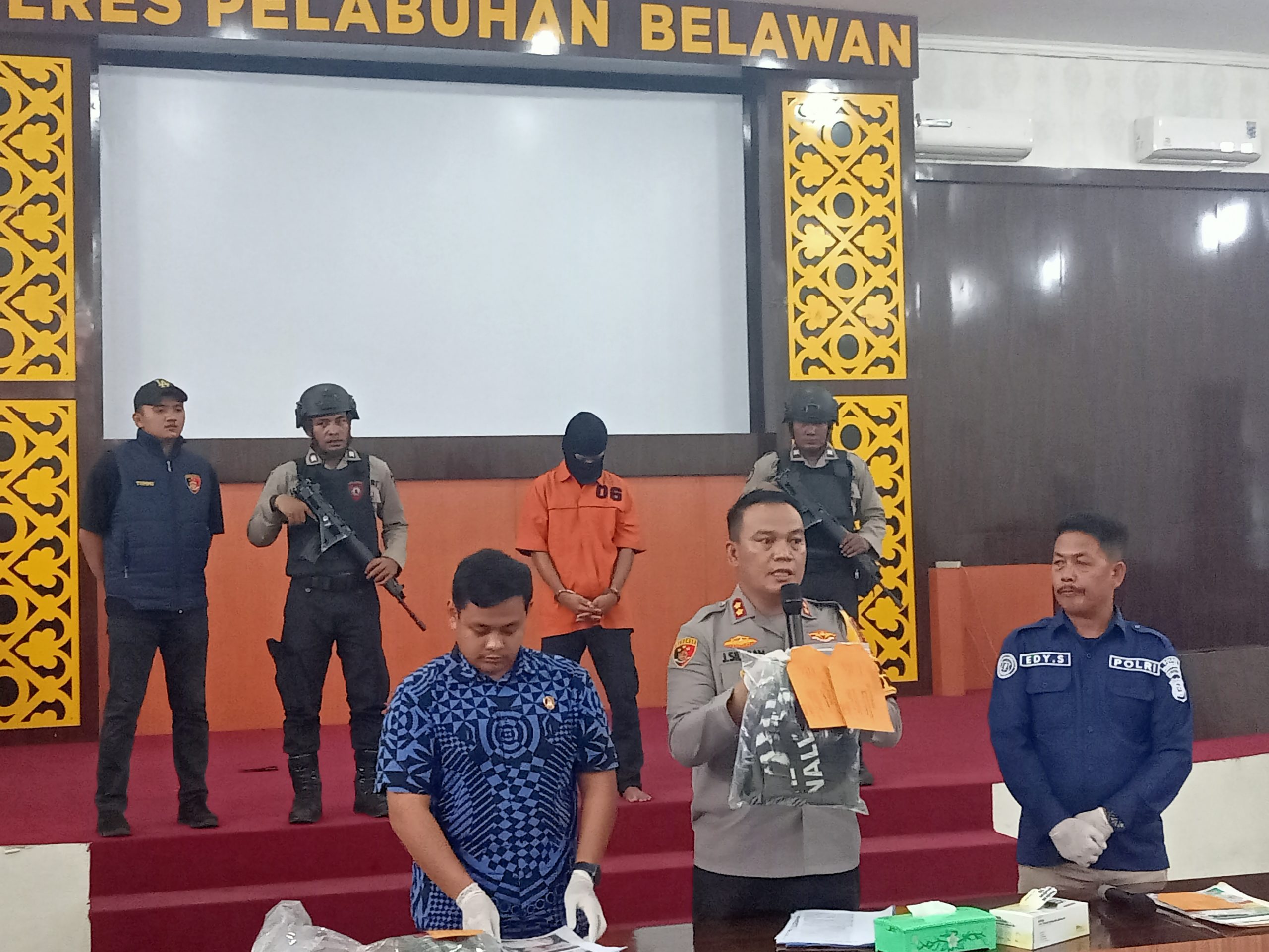 Kapolres Pelabuhan Belawan Paparkan Dua Kasus Kejahatan Pembunuhan Berencana Dan Perjalanan Travel Umroh