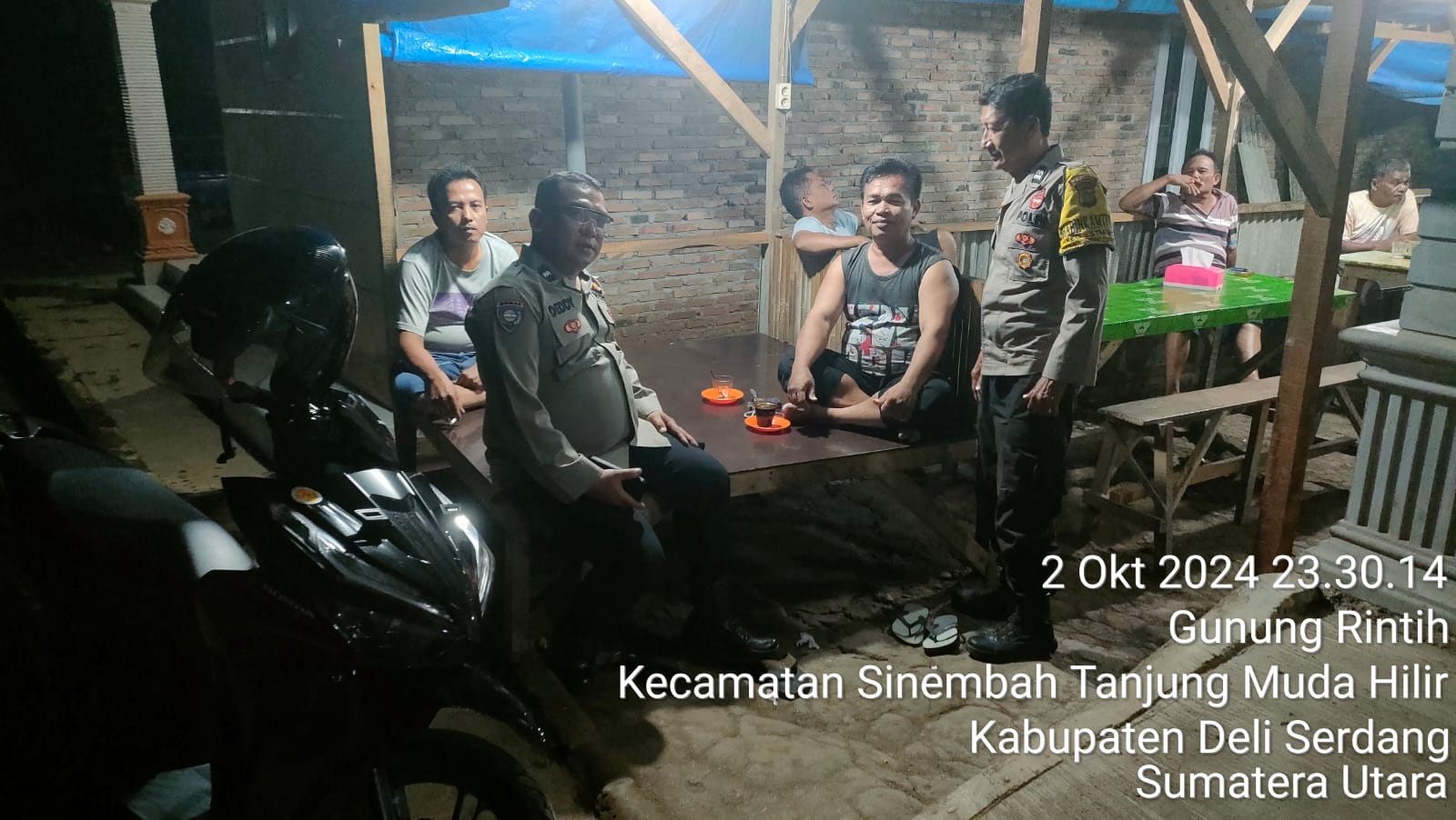 Jajaran Polresta Deli Serdang Cek Keaktifan Pos Ronda Malam