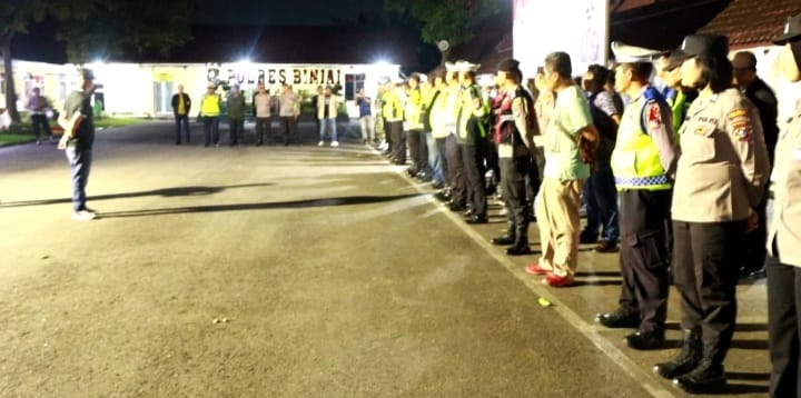 Wujudkan Kamtibmas Kondusif Polres Binjai Kerahkan Personil 108 Orang