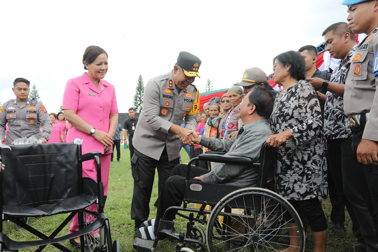 Antusiasme Tinggi, Ribuan Warga Hadiri Bakti Sosial dan Kesehatan Polda Sumut di Kabanjahe