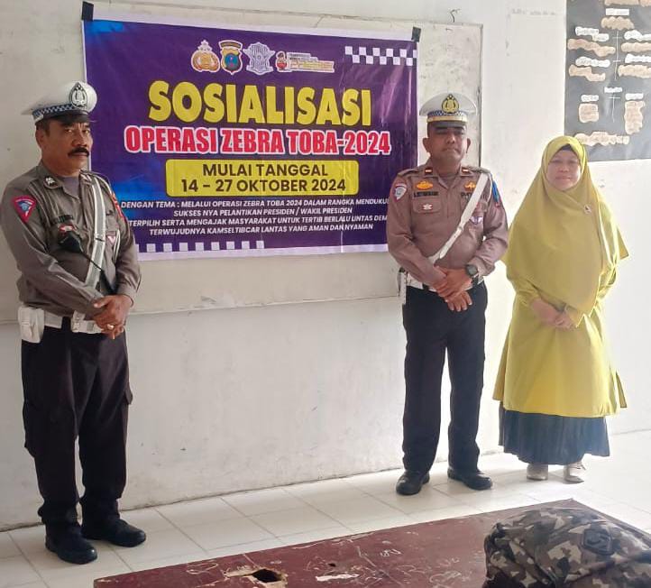 Satlantas Polres Sergai Melaksanakan Sosialisasi Dan Penyuluhan Keliling Operasi Zebra Toba 2024