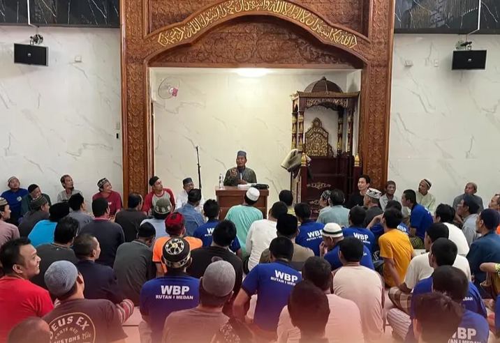 Meningkatkan Pembinaan Rohani WB Rutan Kelas I Medan Kumham Sumut Rutin Adakan Ceramah Agama