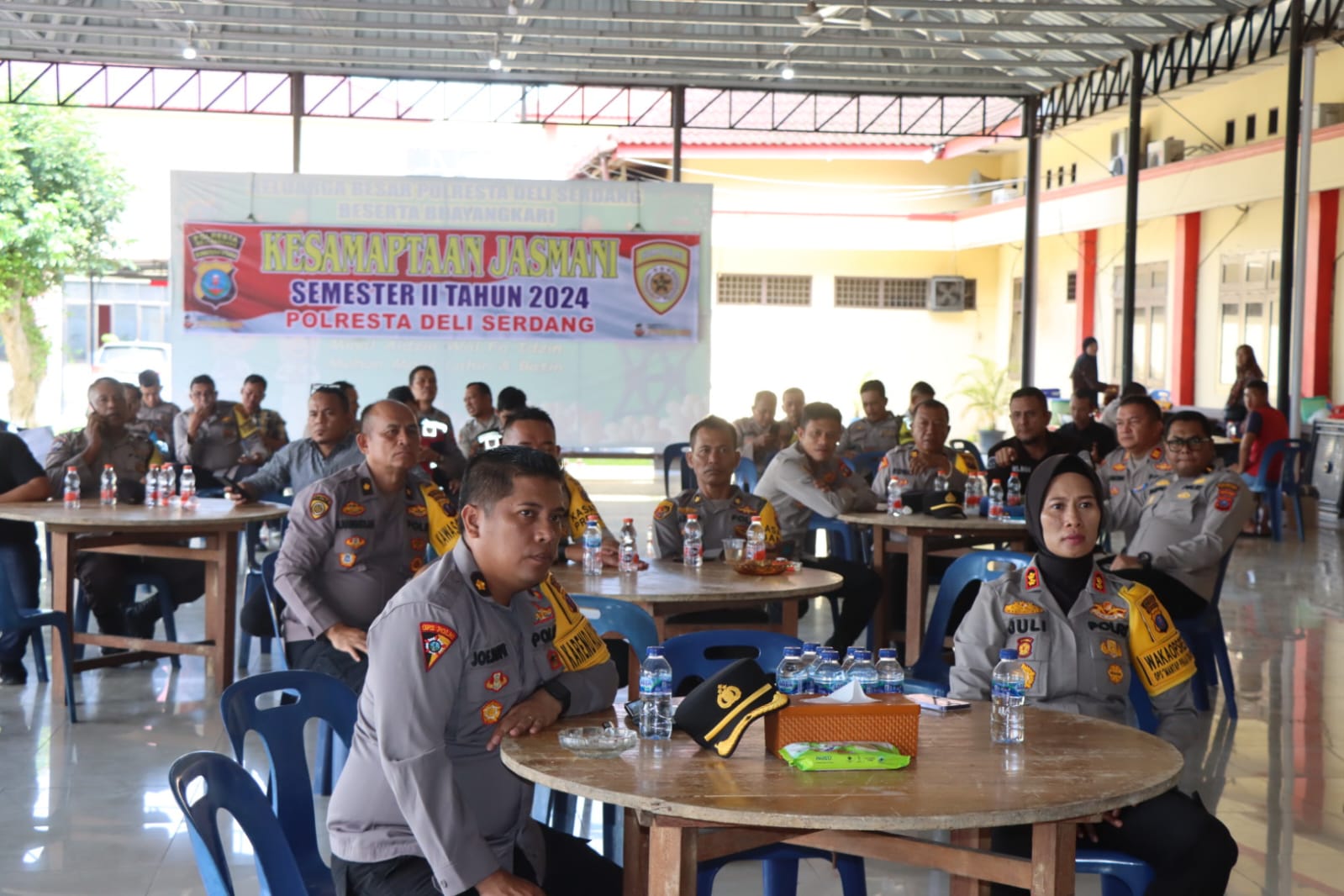 Polresta Deli Serdang Ikuti Nobar Pelantikan Presiden dan Wakil Presiden RI