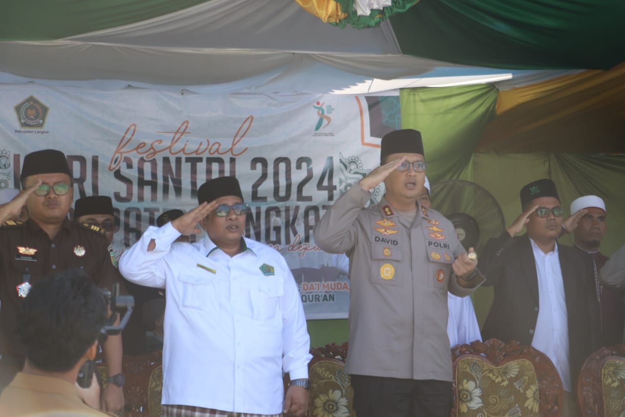 Hadiri Upacara Hari Santri Nasional, Ini Pesan Kaplres Langkat