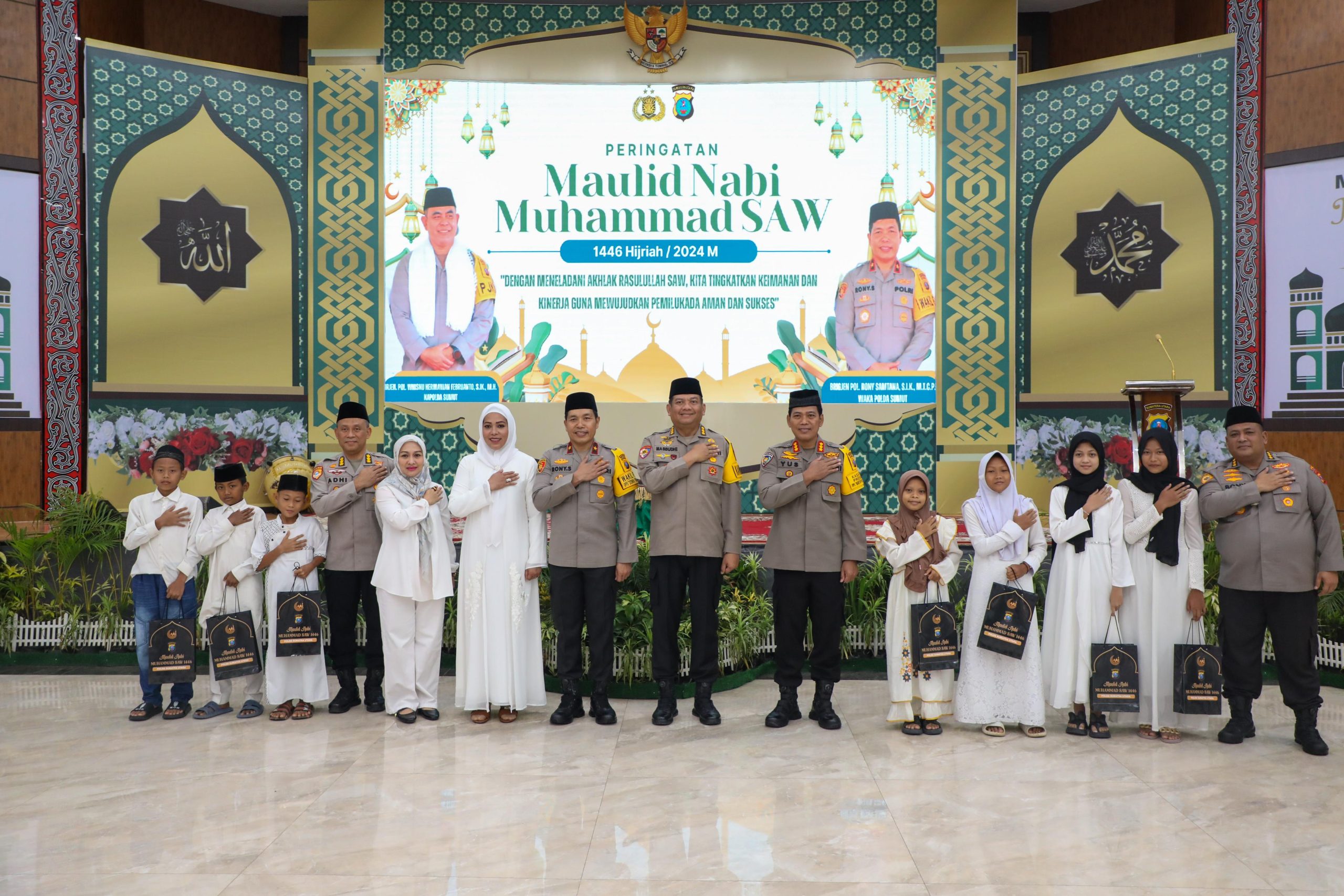 Peringatan Maulid Nabi Muhammad SAW, Wakapolda Sumut Ajak Tingkatkan Iman Dan Persatuan