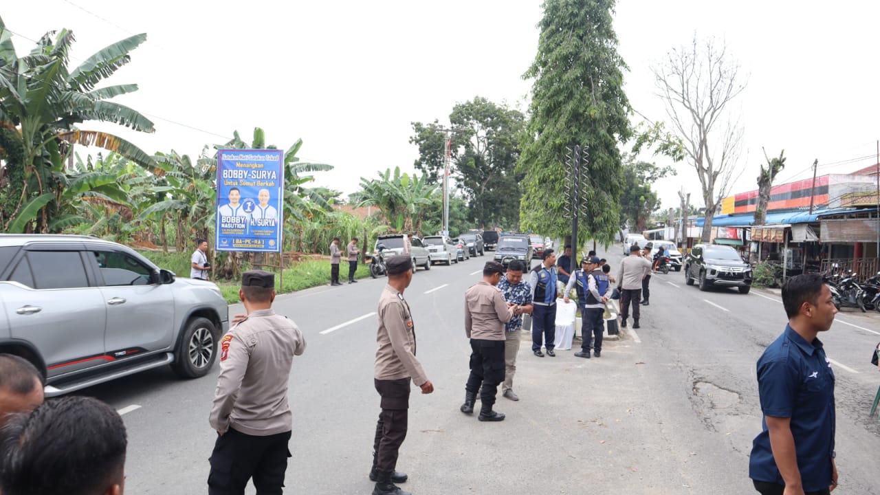Polres Langkat Gelar Pengamanan Kampanye Pertemuan Terbatas dan Dialog Calon Gubernur Sumut