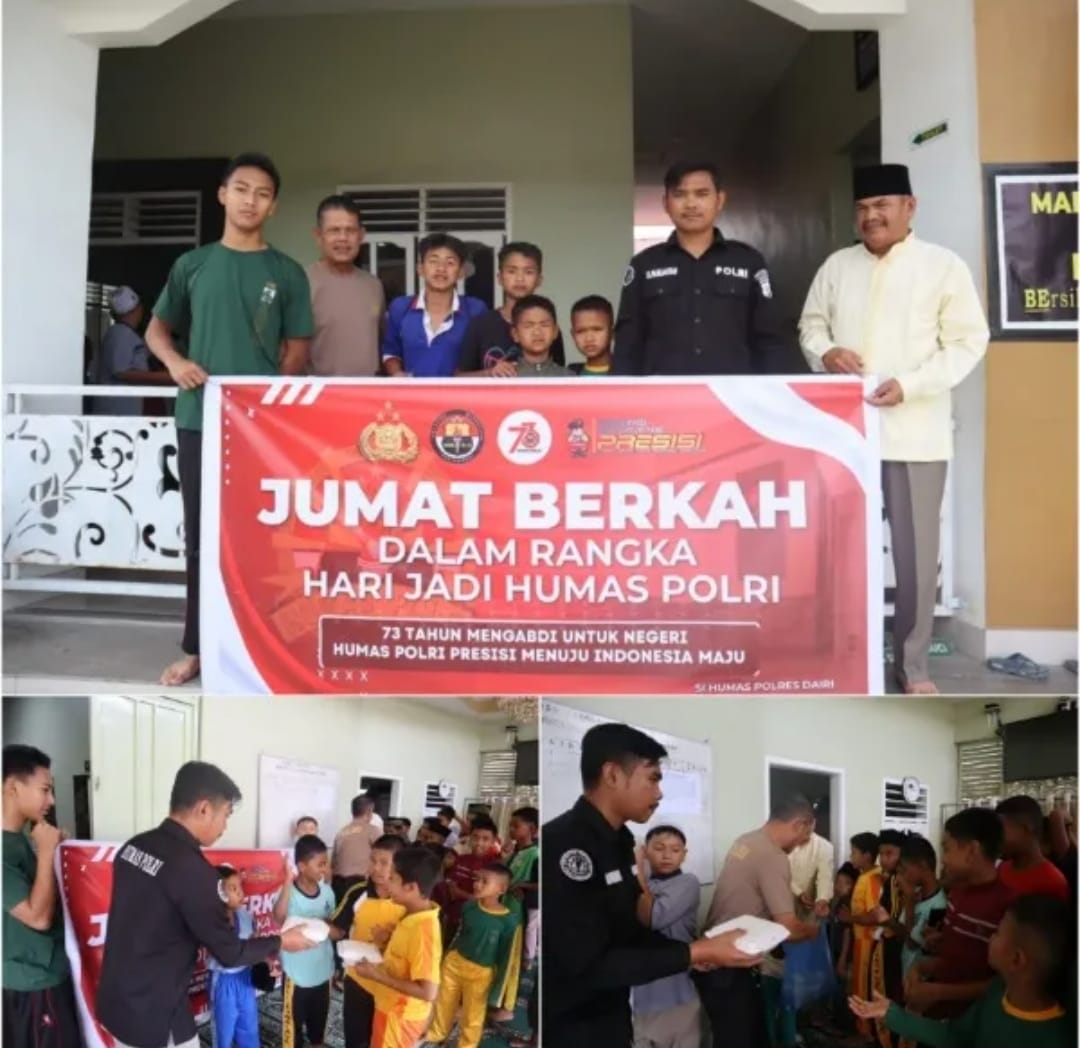 Peringati Hari Jadi Humas Polri ke 73, Seksi Humas Polres Dairi Berbagi ke Masyarakat