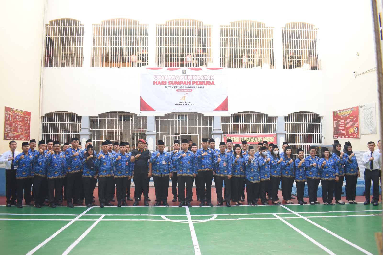 Maju Bersama Indonesia Raya, Rutan Labuhan Deli Gelar Upacara Hari Sumpah Pemuda Ke – 96