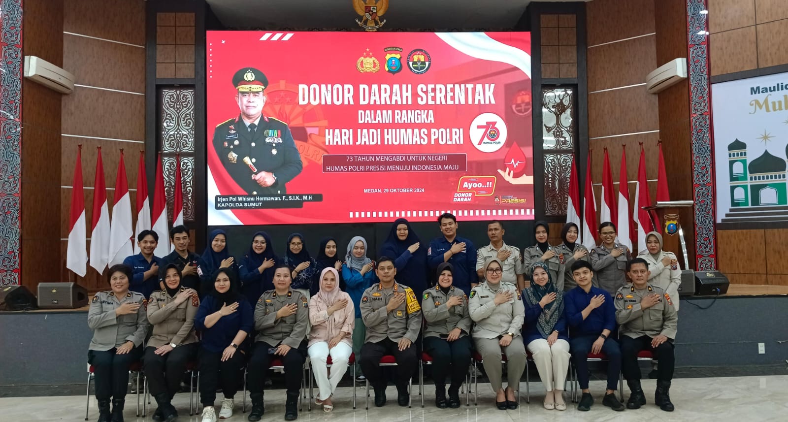 Polda Sumut Gelar Donor Darah Dalam Rangka HUT Humas Polri ke-73