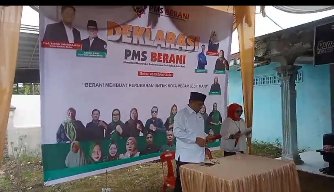 Deklarasi Pemerhati Masyarakat Sosial Berani Membuat Perubahan Kota Medan Yang Lebih Baik dihadiri calon wakil wali kota Medan Nomor urut 2