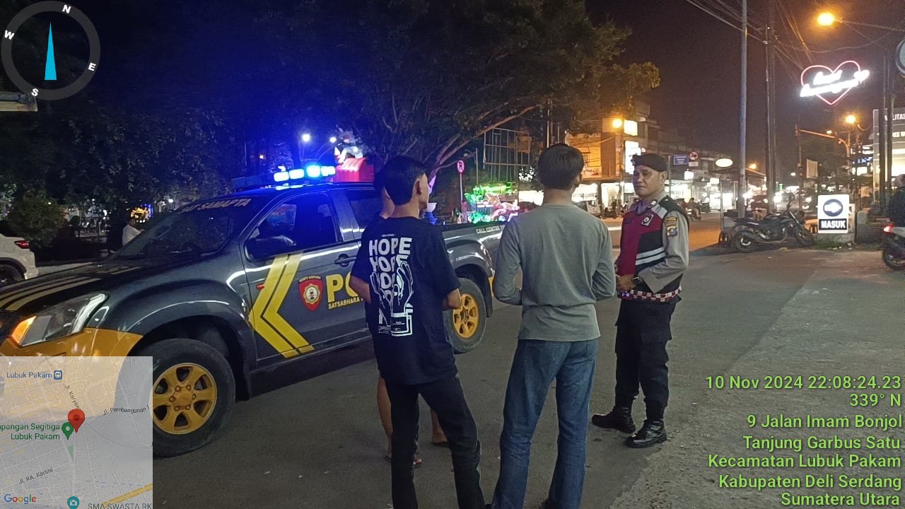 Antisipasi Kejahatan Pada Malam Hari, Polresta Deli Serdang Rutin Patroli