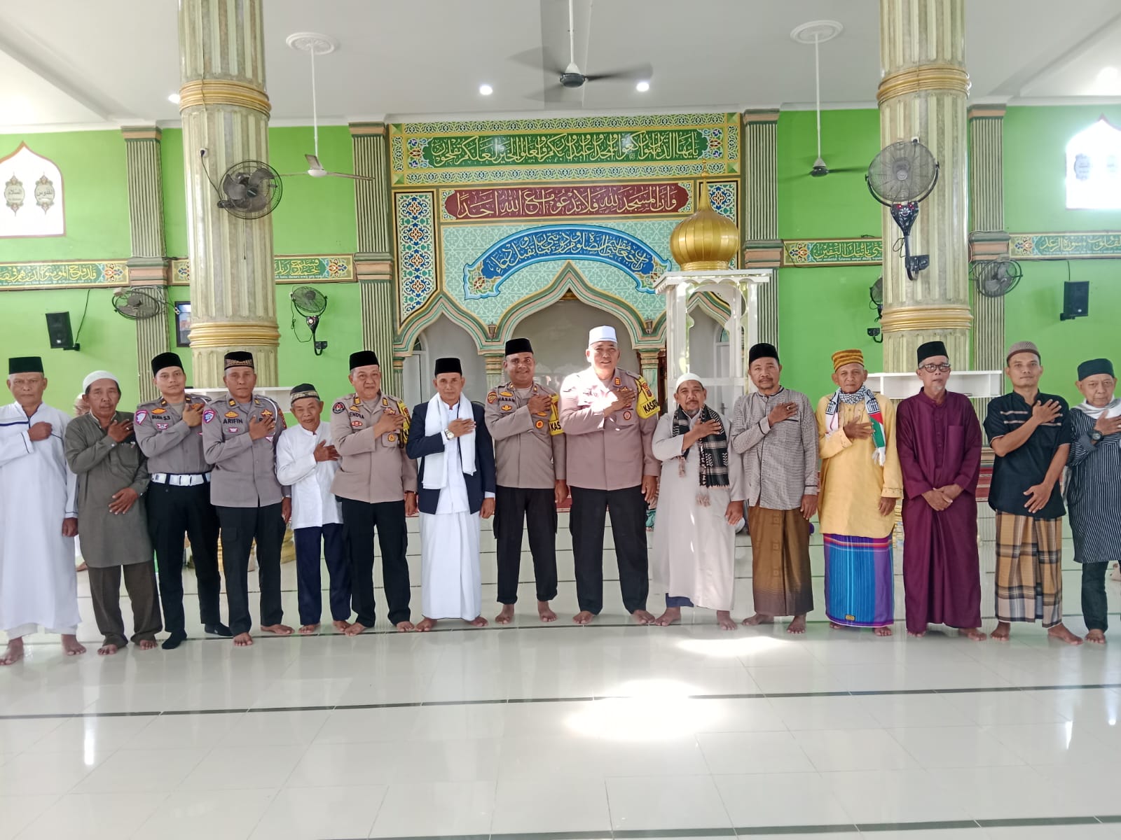 Polres Langkat Gelar Kegiatan Jumat Curhat di Masjid Raya Bitrul Tajriyah