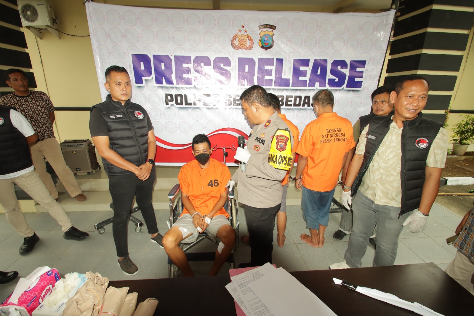 Polres Sergai Paparkan 3 Pelaku Jaringan Narkoba, Berhasil Amankan Barang Bukti Sabu dan Ganja