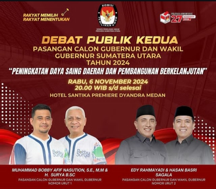 Debat Publik Kedua Paslon Gubsu 2024 Berjalan Seru…