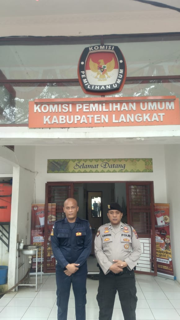 Pasca Pelaksanaan Pilkada Polres Langkat Perketat Kantor Pelaksana Pemilu Antisipasi Gangguan Kamtibmas