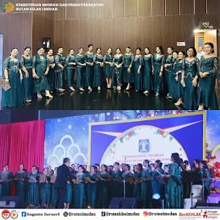 DWP Rutan Kelas I Medan Kumham Sumut Meriahkan Perayaan Natal Keluarga Besar Kemenkumham Sumut Merajut Kebersamaan