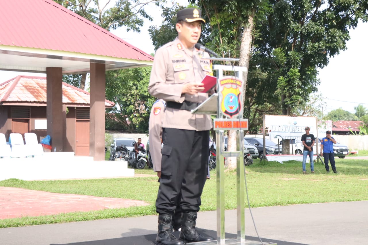 Polres Binjai Bersama Instansi Terkait Laksanakan Apel Gelar Pasukan Operasi Lilin Toba-2024