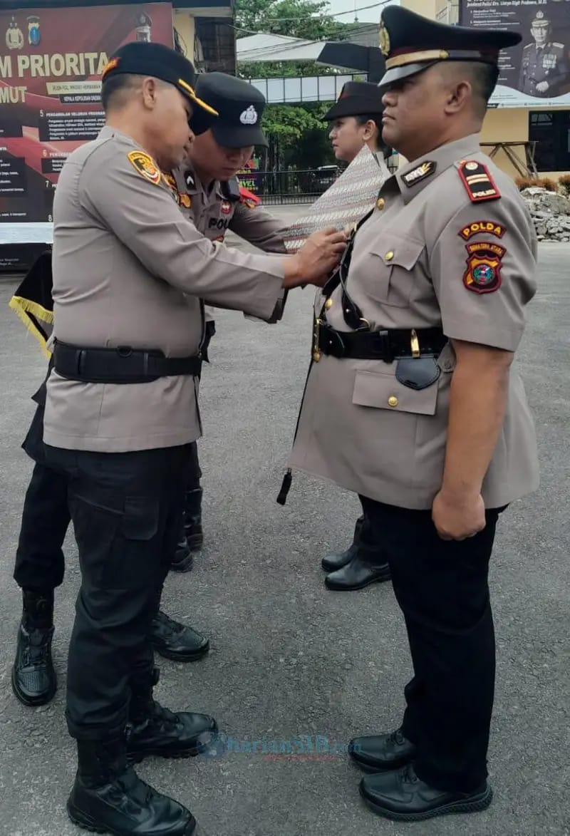 Polres Tebing-Tinggi Laksanakan Upacara Sertijab Kasat Lantas.