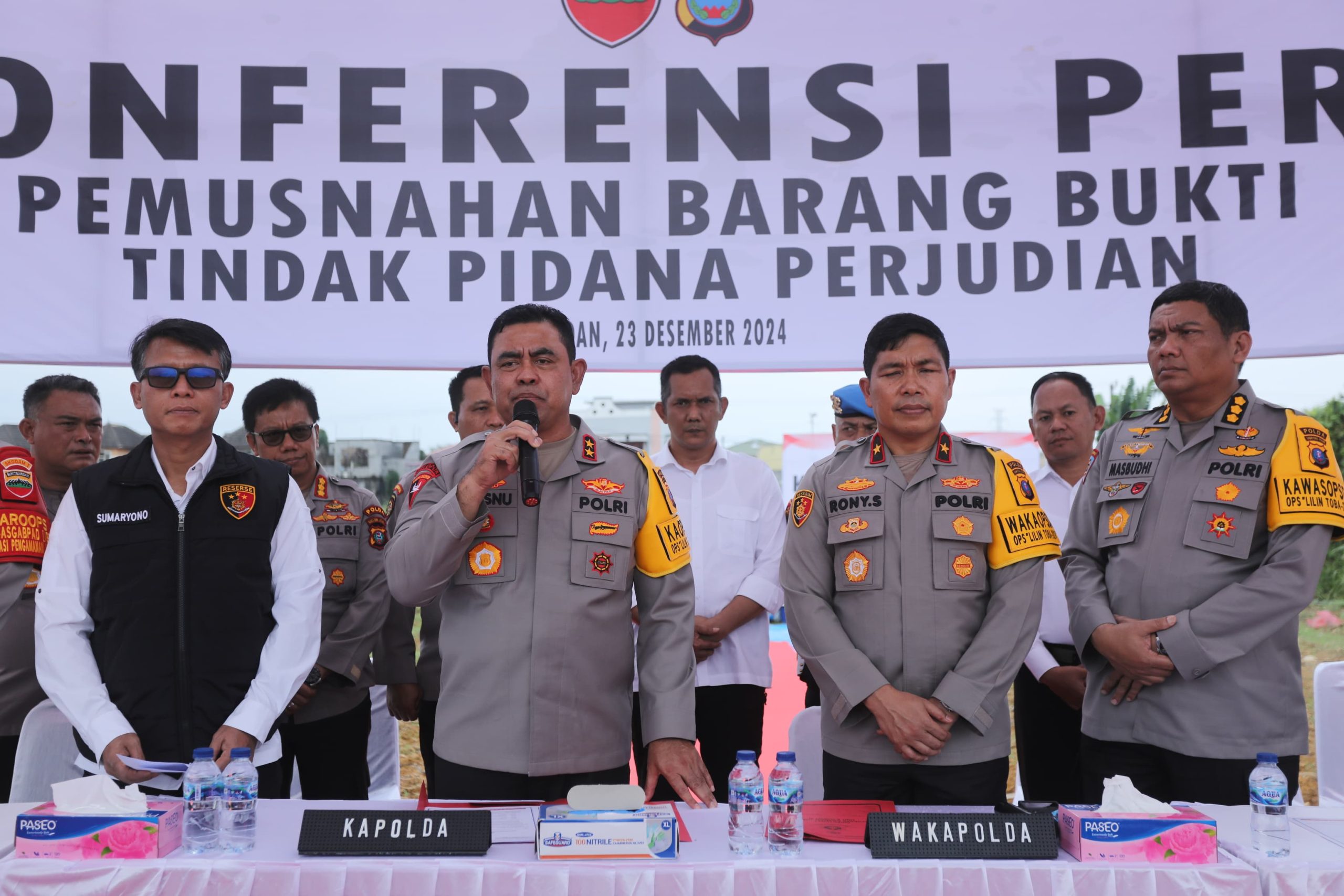 Polda Sumut Musnahkan 209 Mesin Judi Hasil Penindakan di Deli Serdang