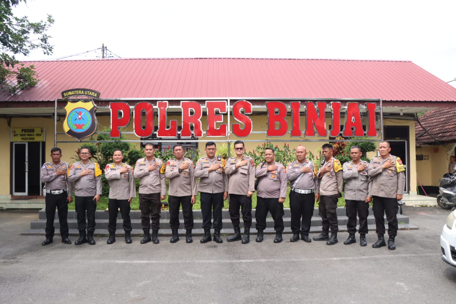 Tim Supervisi Ops Lilin Toba 2024 Mabes Polri Cek Pos Pelayanan Polres Binjai