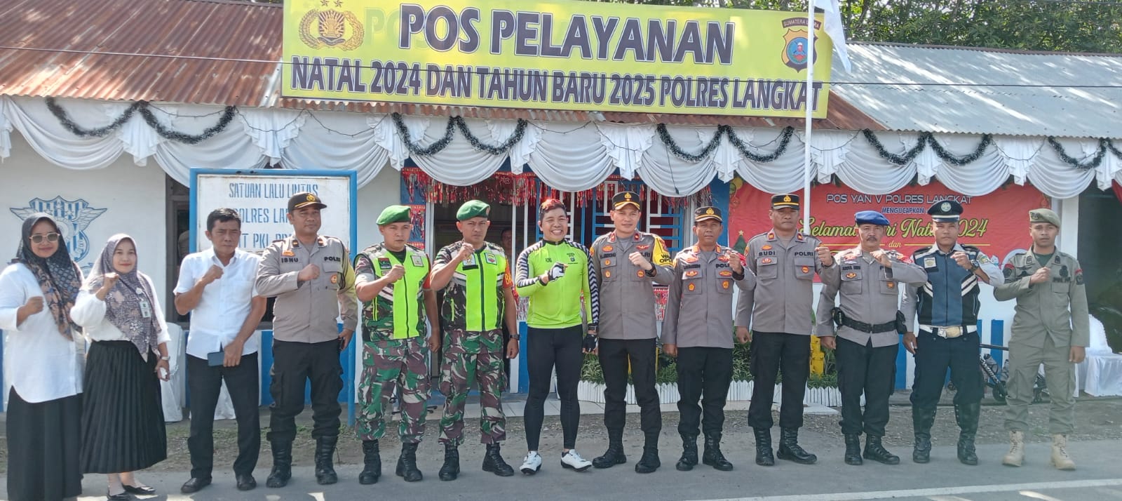 Wakapolda Sumut Tinjau Pos Pam dan Pos Yan Operasi Lilin Toba 2024 di Kabupaten Langkat