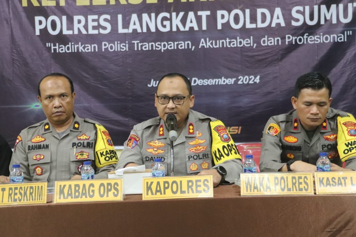 Polres Langkat Refleksi Akhir Tahun 2024: Transparansi dan Dedikasi untuk Kabupaten Langkat Aman dan Kondusif