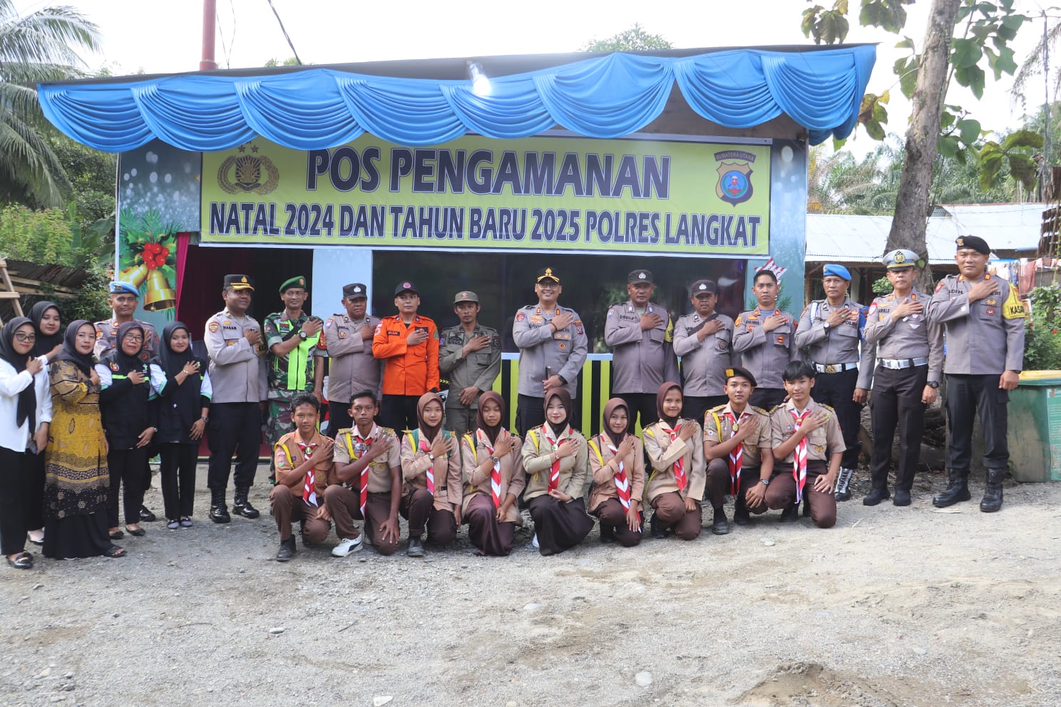 Kapolres Langkat Kunjungi Pos Pengamanan Nataru