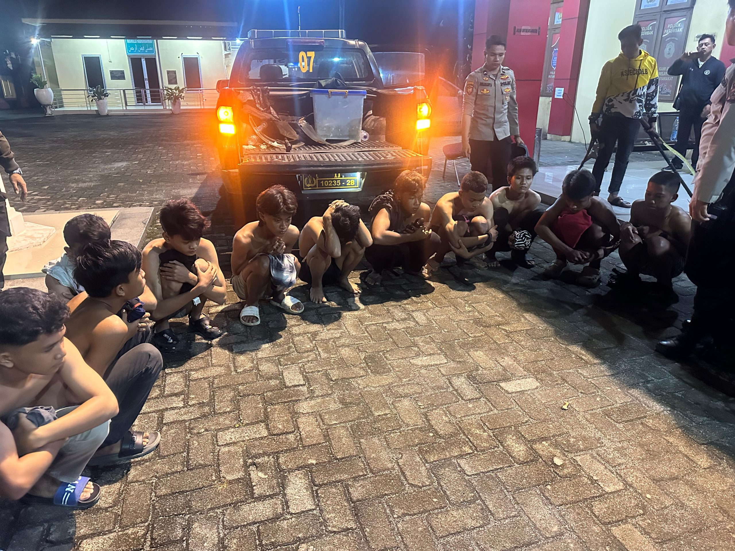 Respon Cepat Patroli Presisi Polrestabes Medan Amankan 11 Pelaku Tawuran Pemuda