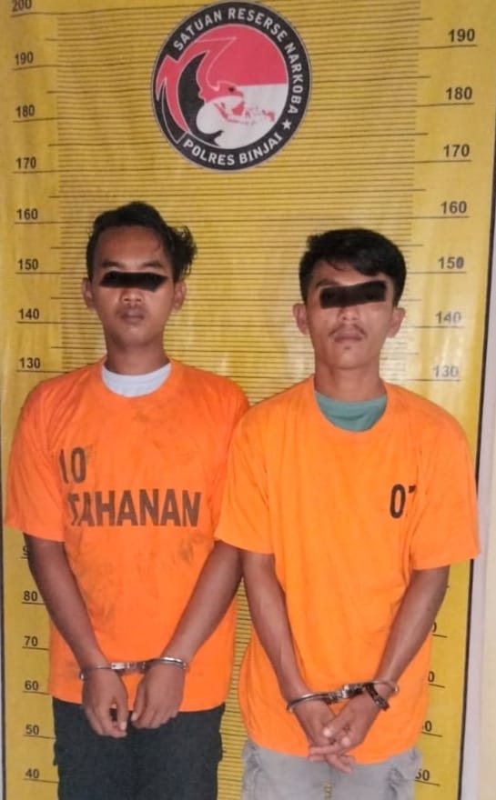 Dua Orang Pria Antarkan Pesanan Narkoba Di Tangkap Polres Binjai