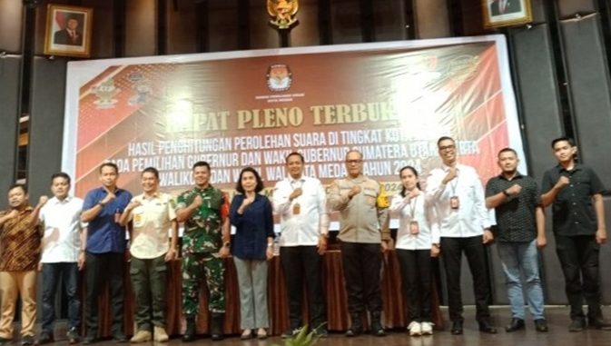 KPU Medan Gelar Rapat Pleno Terbuka Rekapitulasi Penghitungan Suara Pilkada Medan Tahun 2024