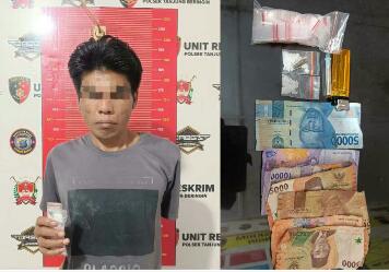 Polsek Tanjung Beringin Berhasil Meringkus Pengedar Shabu di Dusun I Kampung Baru Desa Nagur
