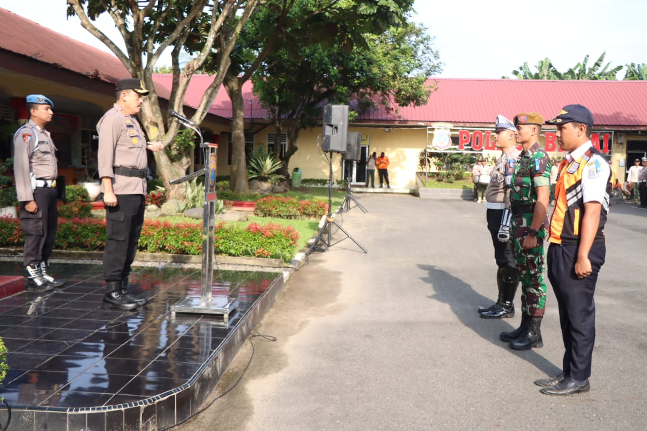 Polres Binjai Bersama Instansi Terkait Laksanakan Apel Gelar Pasukan Operasi Keselamatan Toba-2025