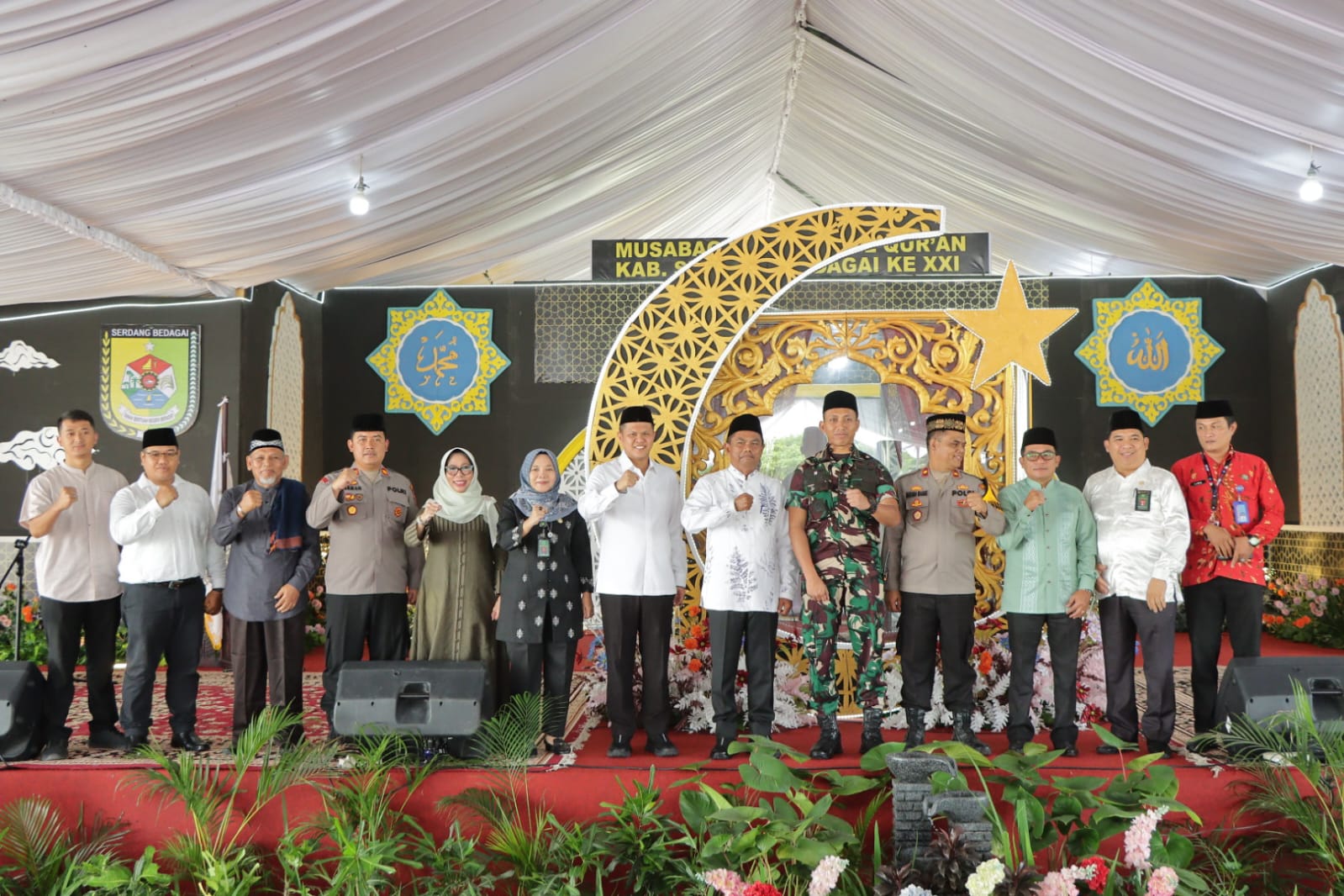 Polres Sergai Menghadiri Acara Pembukaan MTQ dan Hadist XXI Kabupaten Sergai Tahun 2025