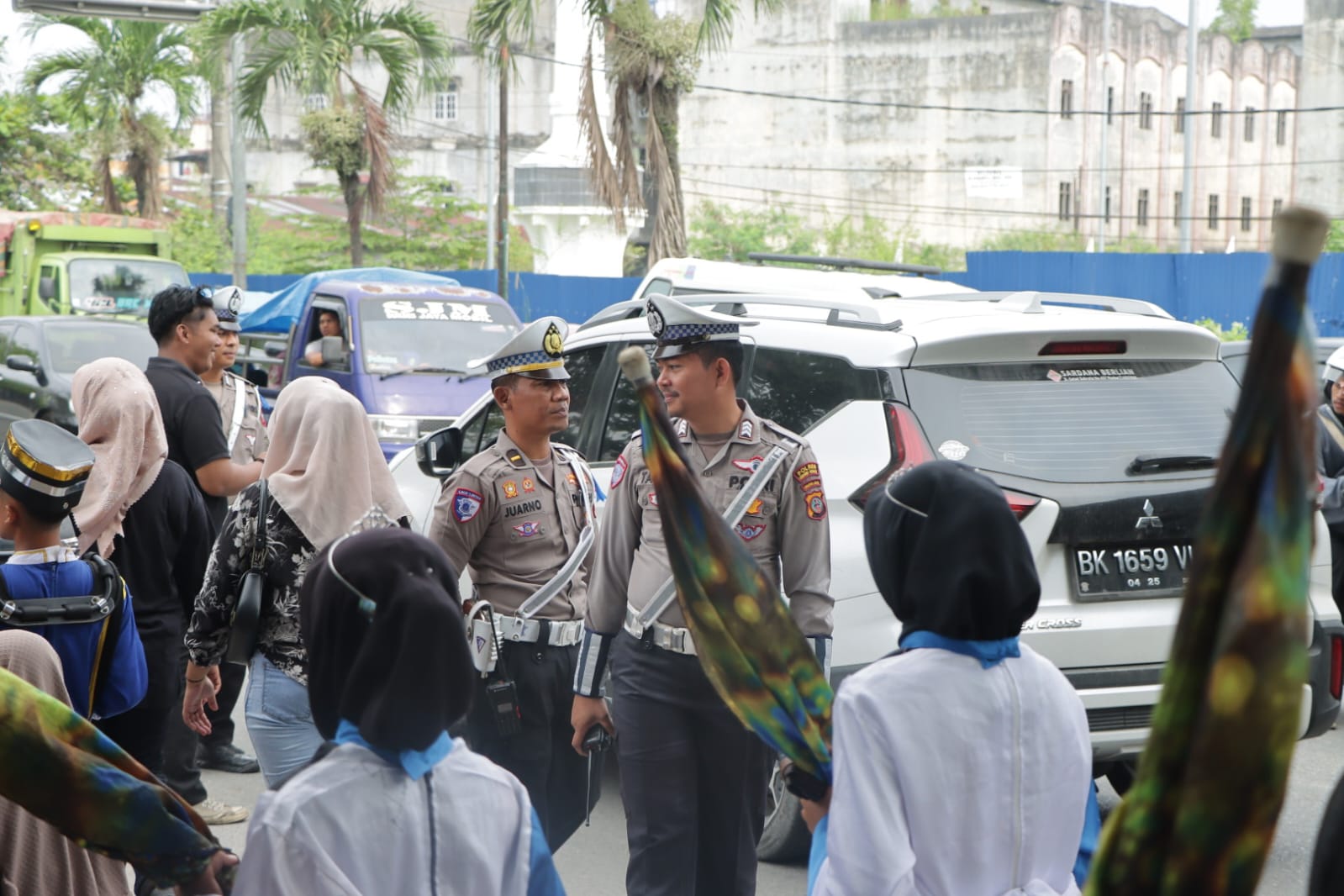 Standby Menjaga, Polres Sergai Melakukan Pengamanan Sergai Open Marching Band Tahun 2025
