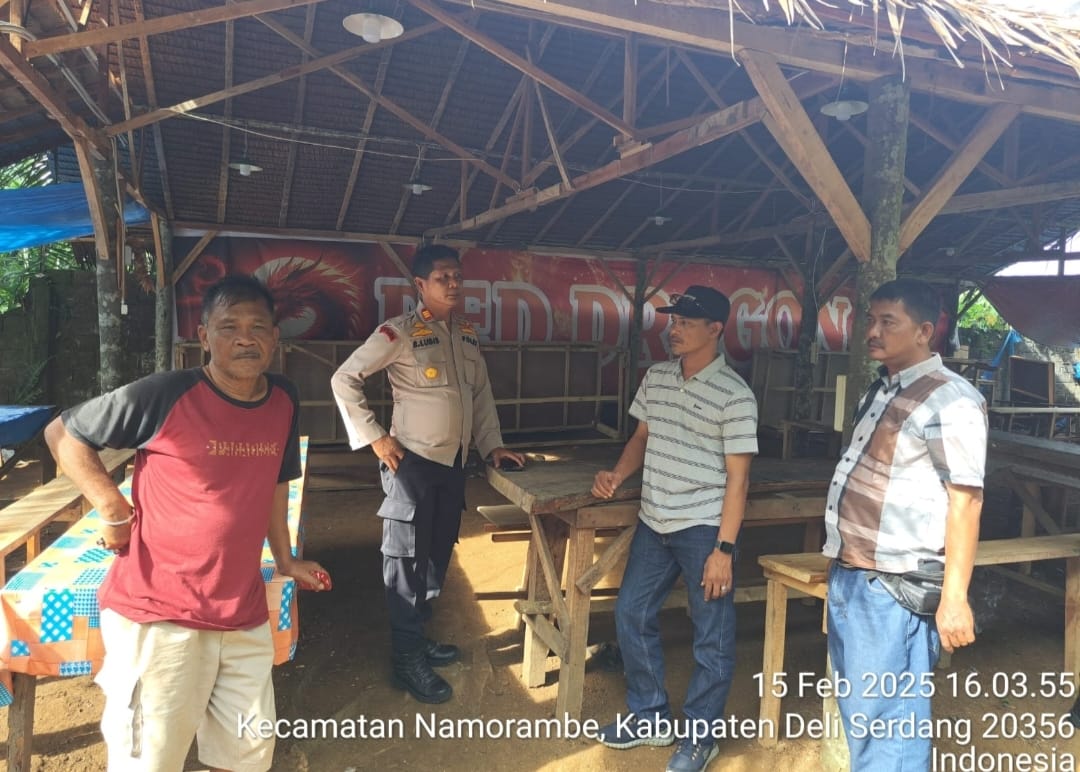 Polsek Namorambe Sweeping Lokasi Perjudian