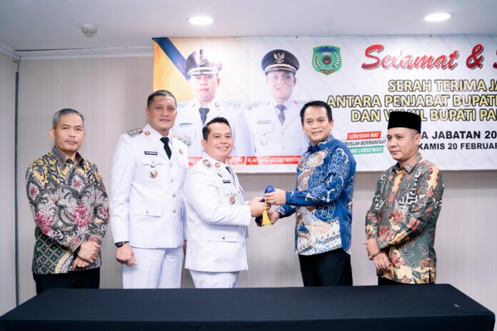 Putra Mahkota Alam Hasibuan (PMA) dan Wakilnya Ahmad Fauzan Nasution Resmi Dilantik Sebagai Bupati dan Wakil Bupati Kabupaten Padang Lawas.