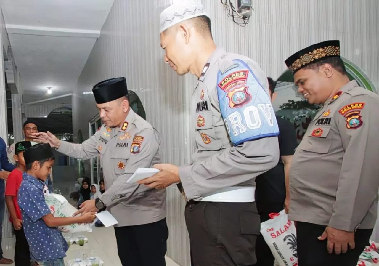 Polres Sergai Gelar Giat Berbagi Kebahagian kepada Anak Yatim dan Kaum Duafa