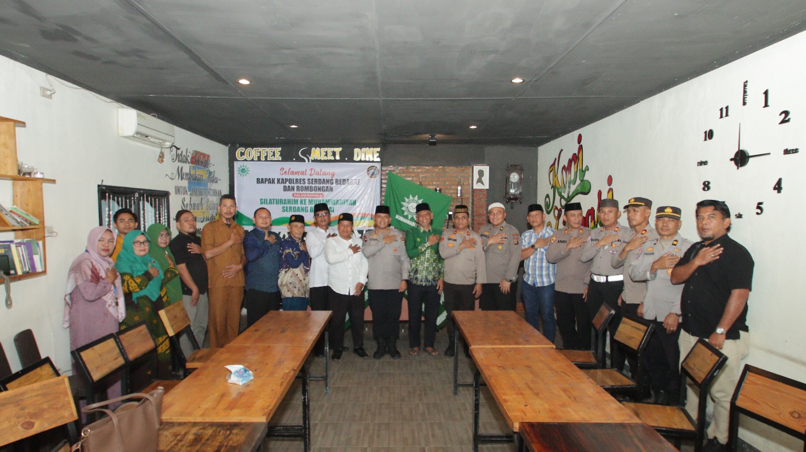 Jalin Sinergitas, Kapolres Sergai Serta PJU Silaturahmi Dengan Ketua Dan Pengurus Muhammadiyah Dapat Menciptakan Situasi Yang Kondusif