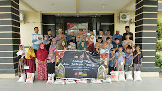 Polres Sergai Bersama Ulama Salurkan Tali Asih Kepada Yatim Piatu