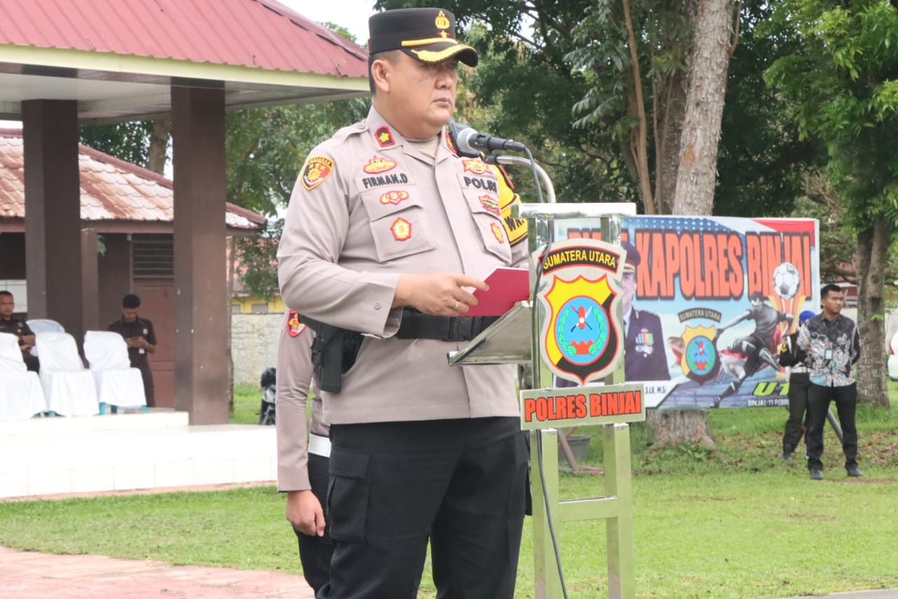 Polres Binjai Laksanakan Apel Gelar Pasukan Operasi Ketupat Toba-2025