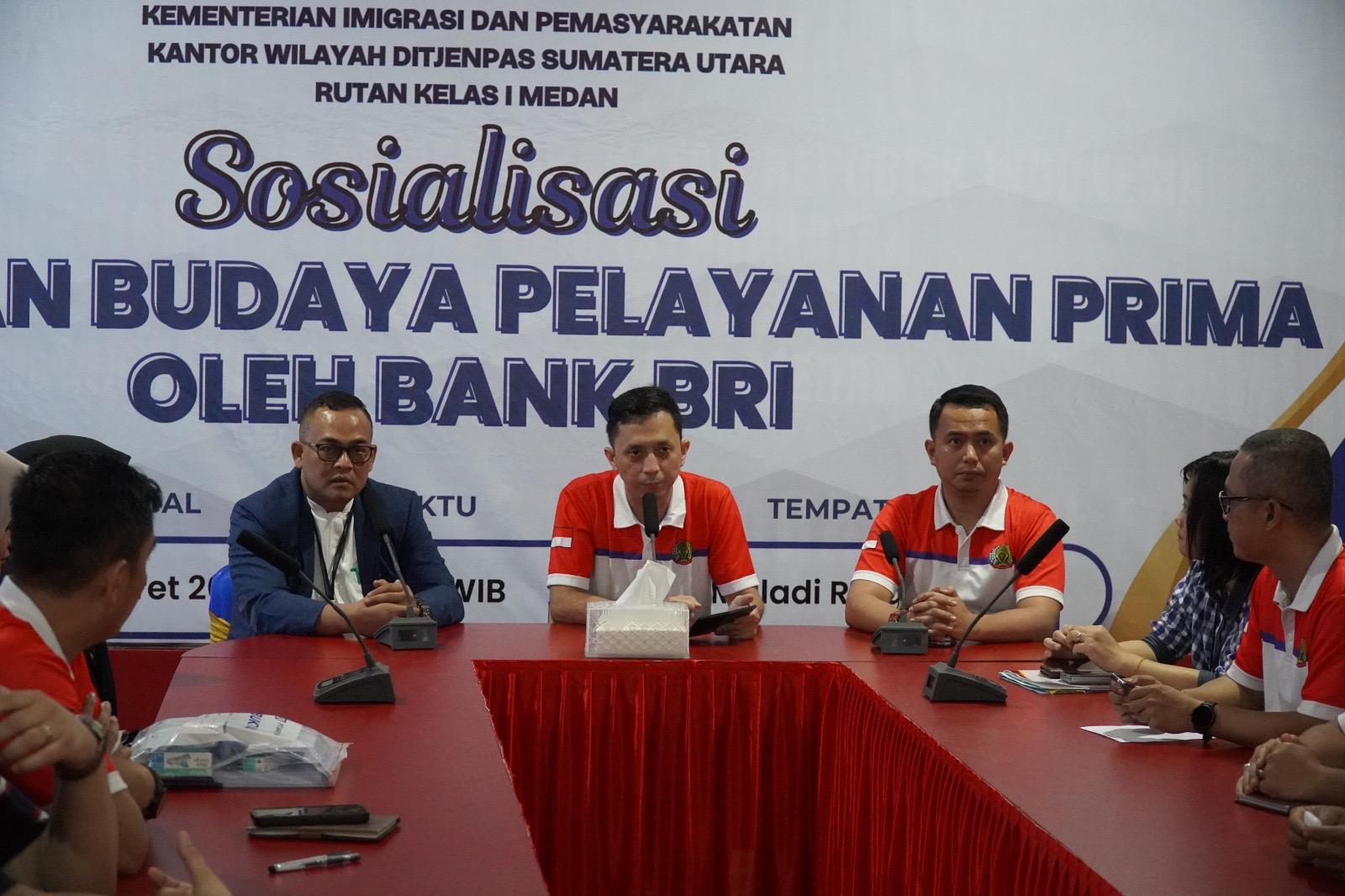 Rutan Medan Gandeng Bank BRI Untuk Sosialisasi, Tingkatkan Budaya Pelayanan Prima